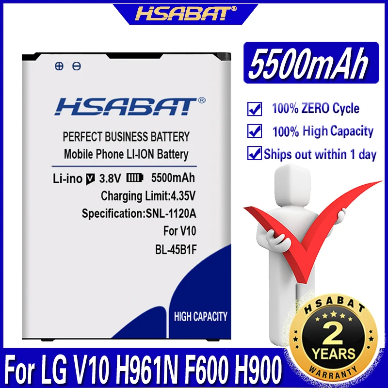 HSABAT 5500 мАч BL 45B1F батарея для LG V10 H961N F600 H900 H901 VS990 H968 батареи Бесплатная