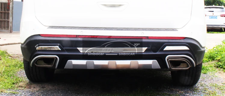 Автомобиль ABS пластик Передний+ задний протектор Подоконник Накладка багажник защита для Ford Edge Бампер протектор