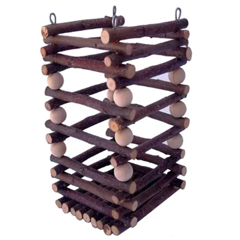 

Wood Rabbit Grass Food Feeder Hangable Small Animal Grass Frame For Chinchilla Dutch Pig Grass Feeding Rabbit Cage Accessories