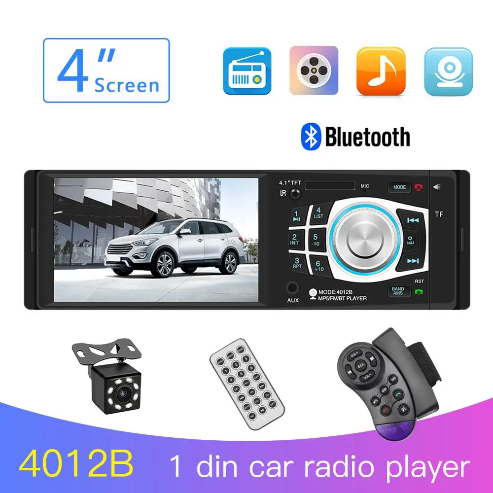 Автомагнитола 1 din автомагнитола с Bluetooth радио Кассетный плеер USB SD MP5 4 дюйма FM