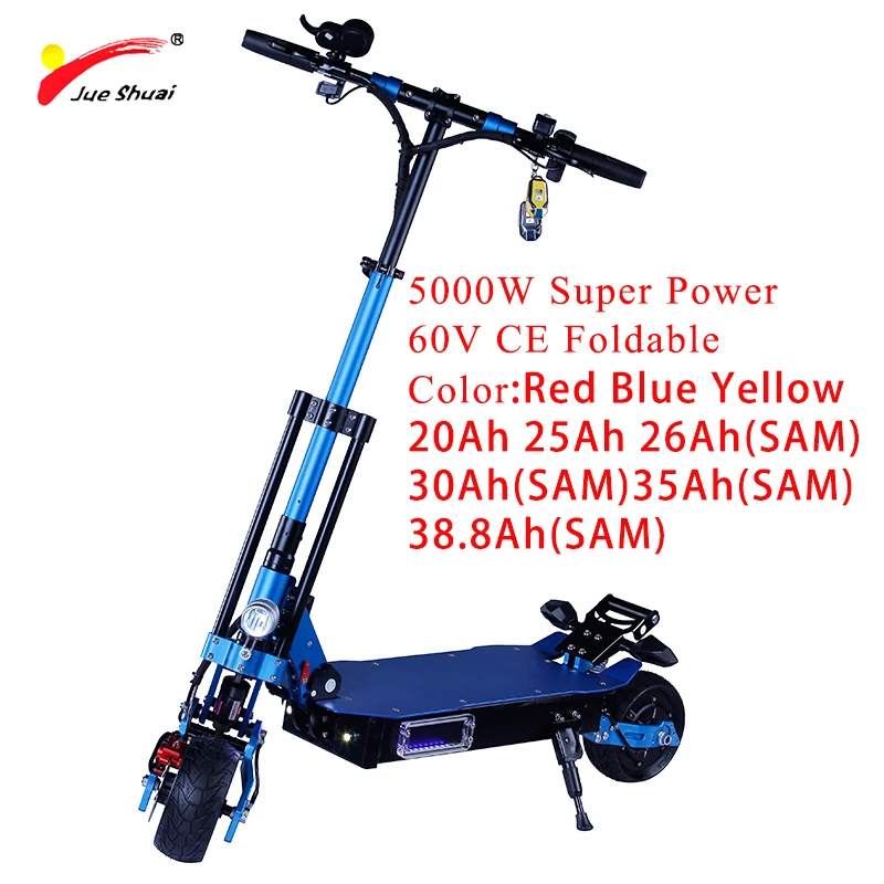 

JS Double Motor 90km/h 5000W 11inch Electric Scooter Off Road Fat Tire Foldable Adjust Adult Scooter Patinete Electrico Adulto