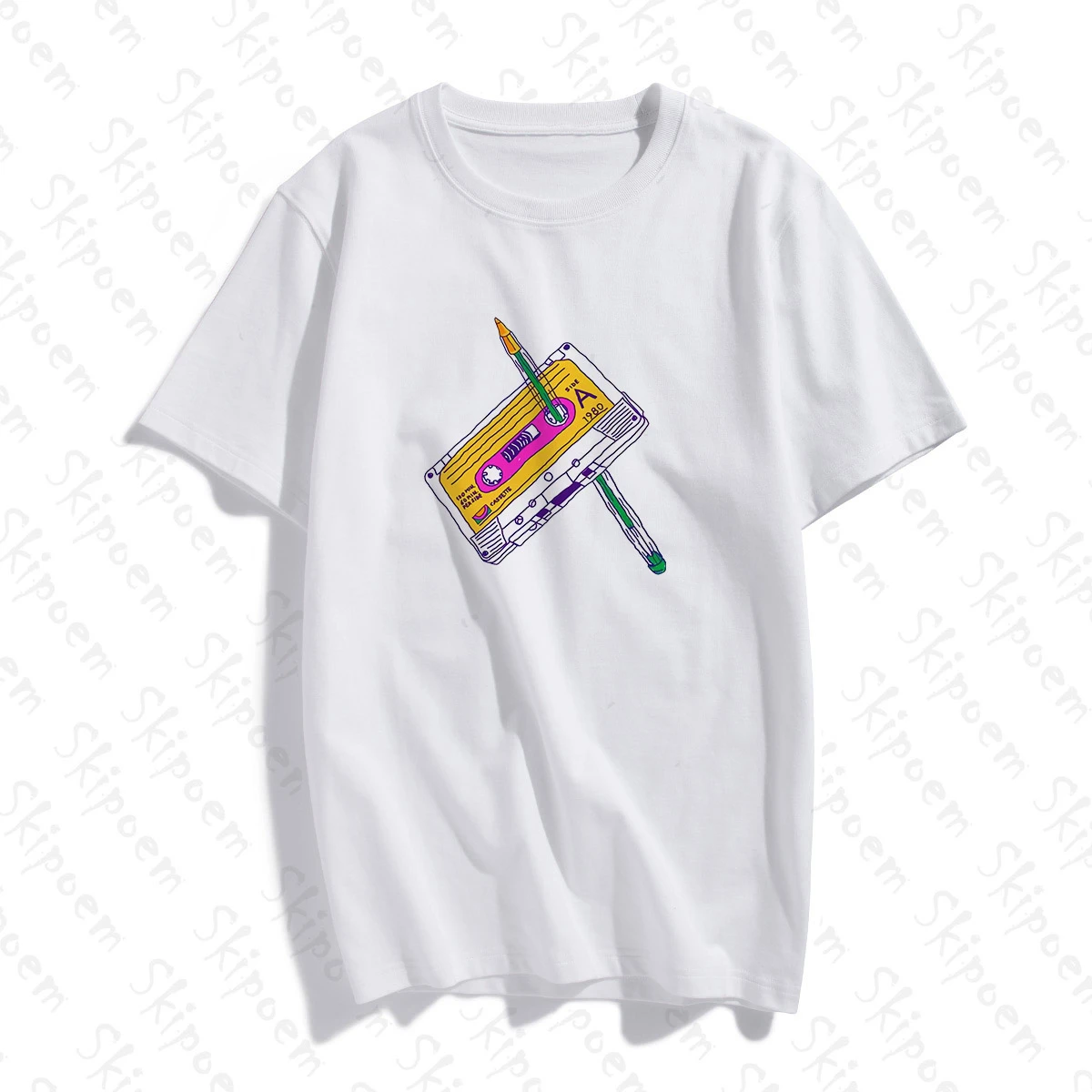 

Japanese Style Music Tape T Shirt Women Vintage Aesthetic Kawaii Harajuku Cotton Plus Size Short Sleeve Clothes Tee Shirt Femme