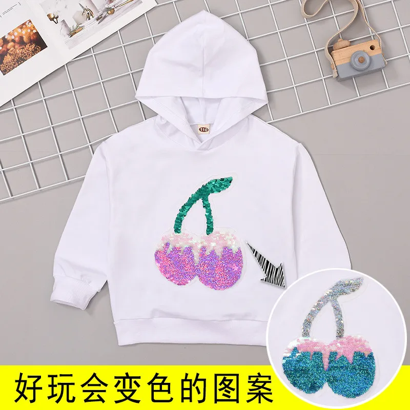 Осенняя Футболка с пайетками для девочек детская одежда Blusas футболка для малышей одежда для малышей Детская футболка топы для девочек