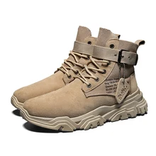 Зимние Повседневные мужские ботинки, сохраняющие тепло, водонепроницаемые, на шнуровке, высокие мужские ботинки, резиновая подошва, нескользящая, износостойкая, теплая обувь для мужчин