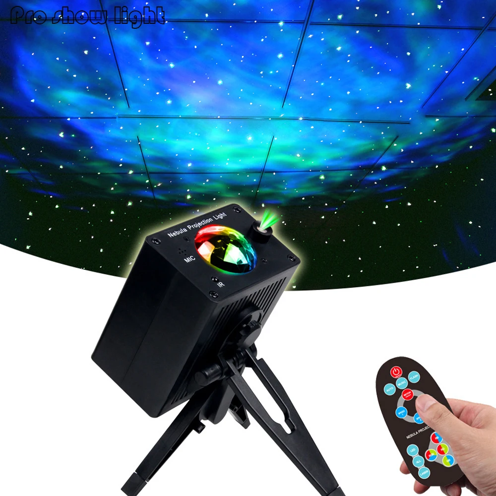 

Лидер продаж, Светодиодный прожектор для сценического эффекта Galaxy, лазерный прожектор, ночной диско-шар, Рождественская Праздничная лампа для диджея, вечеринки, клубов