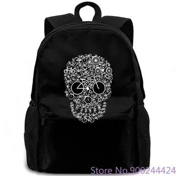 

Bicycle Skull Face Mens Funny Cycling Cyclist Cycle DH MTB Racer Bike Printing Casual Men'S s backpack