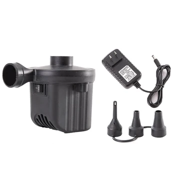 

Electric Air Pump Inflator Portable Pump Quick-Fill Inflator with Nozzle Attachment Lightweight Rechargeable Air Compressor Pump