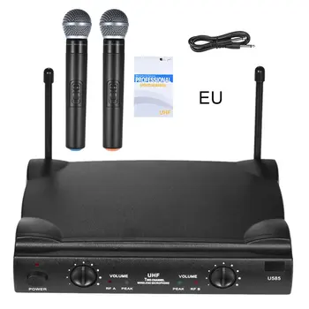 

U585A UHF Wireless microphone two handheld microphone sets KTV home wireless microphone practical portable set