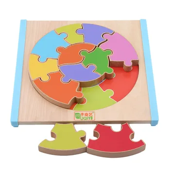 

1-3 Y Round Color Shape Cognitive Matching Board Children Irregular Pieces Wooden Puzzle Kids Early Childhood Educational Toys