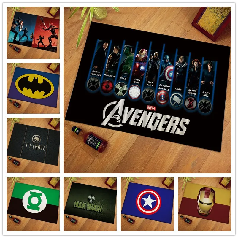 60x40 см Marvel принт Человека паука современный домашний Придверный коврик стелька
