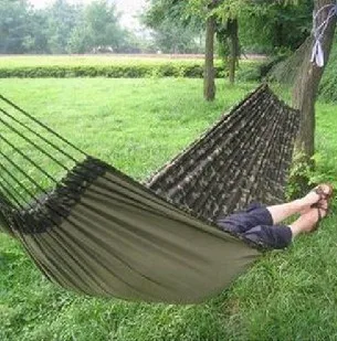 

Outdoor Camouflage Double Hammock Canvas Hammock Leisure Hammock Widen The 200 * 150