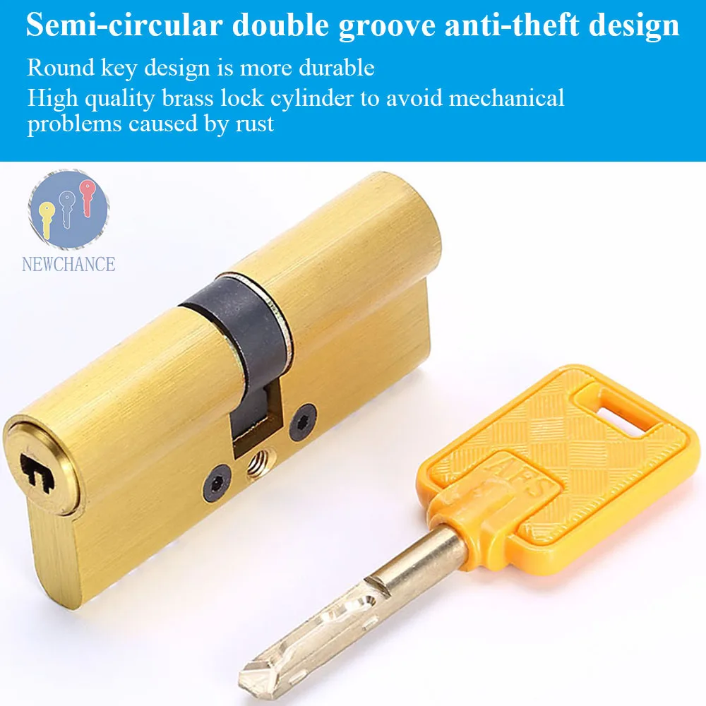 

European America standard Copper C-class lock core Cylinder Security Door Gate lock cylinder lock cylinder CC series 47.5-90mm