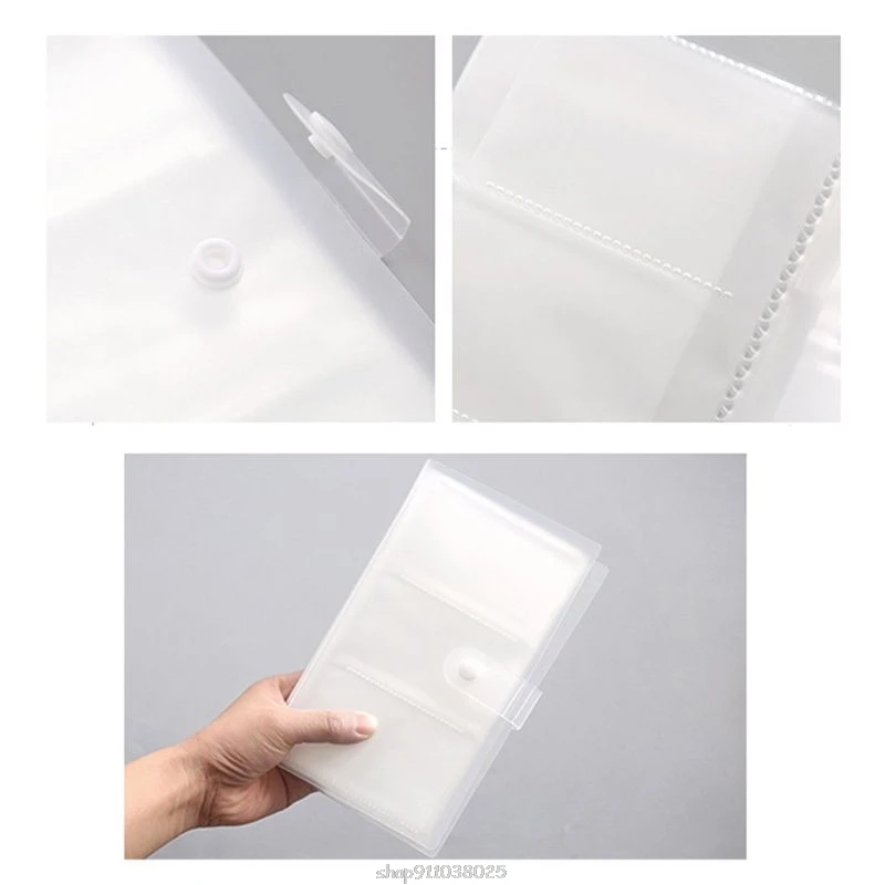 240 Slots Transparent PP Cover Business Card Book Large Capacity Holders Ticket Collection Clip Ja19 21