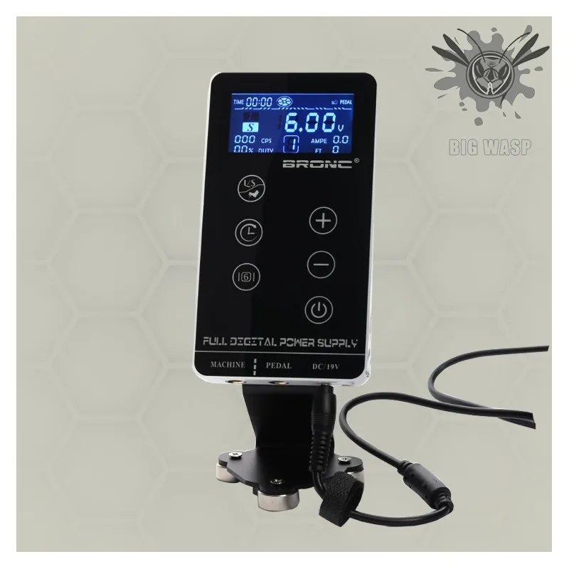 

1PC Premium Quality HUMMINGBIRD BRONC 3A Tattoo Machine Pen Power Supply With Touch Screen Digital LCD Display
