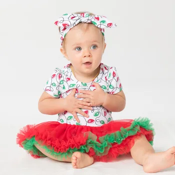

New Summer Dress for Toddler Fashion Baby Suit Cotton Cartoon Girls Clothes Set Cute Chirstmas Pattern Newborn Baby Dress