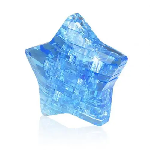 DIY 3D Crystal Puzzle Star Assembly Model Desk Decor Brain Teaser Children Toy Hand craft toy kids Educational Toys gift - Цвет: Синий