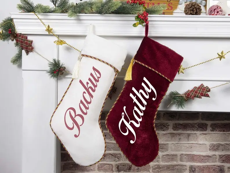 Gold Monogram Christmas Stocking 5 | Gold Monogram Christmas Stocking 6
