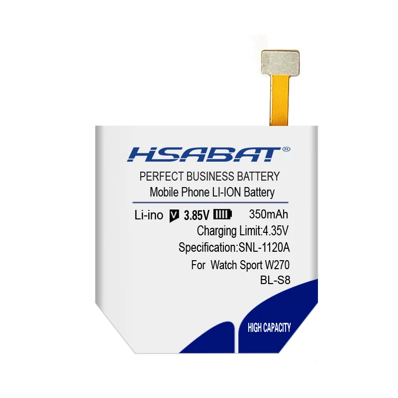 HSABAT 0 Cycle 350mAh BL-S8 батарейки для смарт-часов для LG W270 высококачественный запасной аккумулятор для мобильного телефона