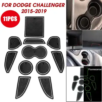 

Audew 11Pcs Car Anti-slip Mats PVC Auto Interior Cup Dashboard Door Console Liner Non Slip Pads For Dodge Challenger 2015-2019