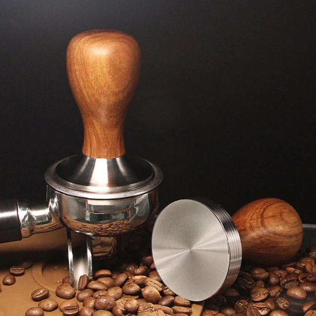 Piros Rózsafa Fogantyú Kávécsípés Barista Eszpresszó Kávé Por Sajtó Nulla