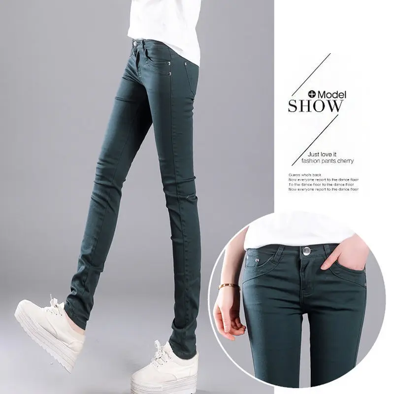 Farbige Damenhose, super bequeme Stretch-Pull-On-Klassiker-Röhrenhose, einfach in Komfort, schmale Stretch-Bleistifthose mit Tasche – Detail 26