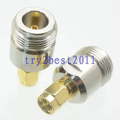 

DHL/EMS 50 Sets 1pce Adapter connector N jack pin to SMA plug pin RF COAXIAL straight -C1