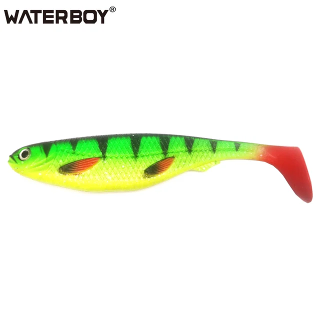 soft lure artificial bait big shads soft 12.5cm 13.7g 15cm 22g PVC material 20cm 55g T Tail Softbaitsfor sea bass perch zander Color 3 1pcs
