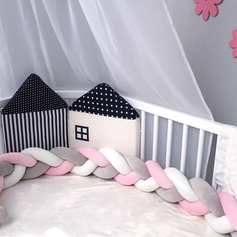 Baby Bumper Bed Braid Newborn Crib Protector Cot Bumpers Accessories