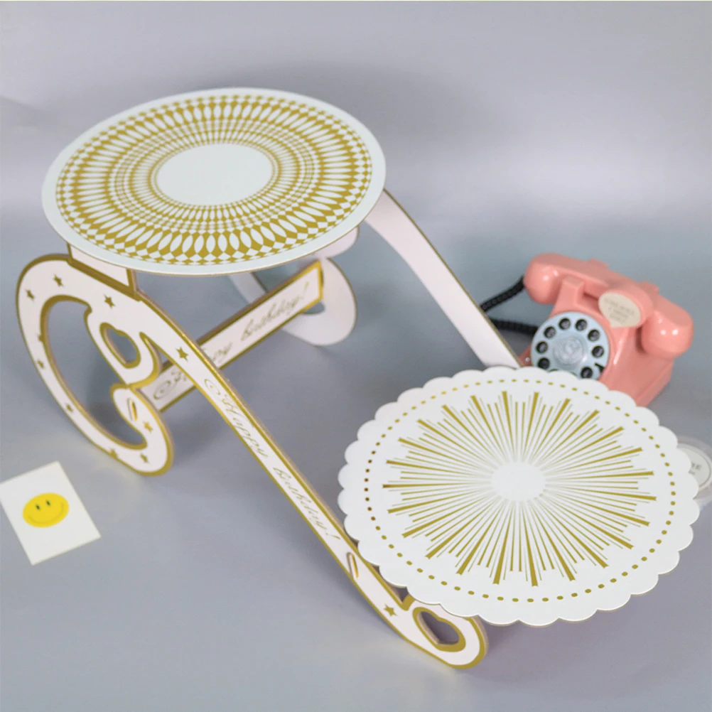 Silver Collapsible Paper Cup Cake Stand European Style Cupcake Snack Storage Rack Stand Tray Cake Holder Birthday Party Supplies