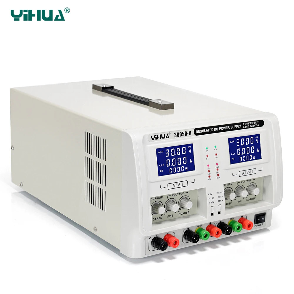 220V YIHUA 3005D-II DC Power Supply Dual Channel Triple Output Voltage Regulat 