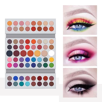 

71-color Glitter Eyeshadow Palette Pigment Waterproof Non-dizzy Dyeing Long Lasting Shimmer Matte Eye Shadow Waterproof n