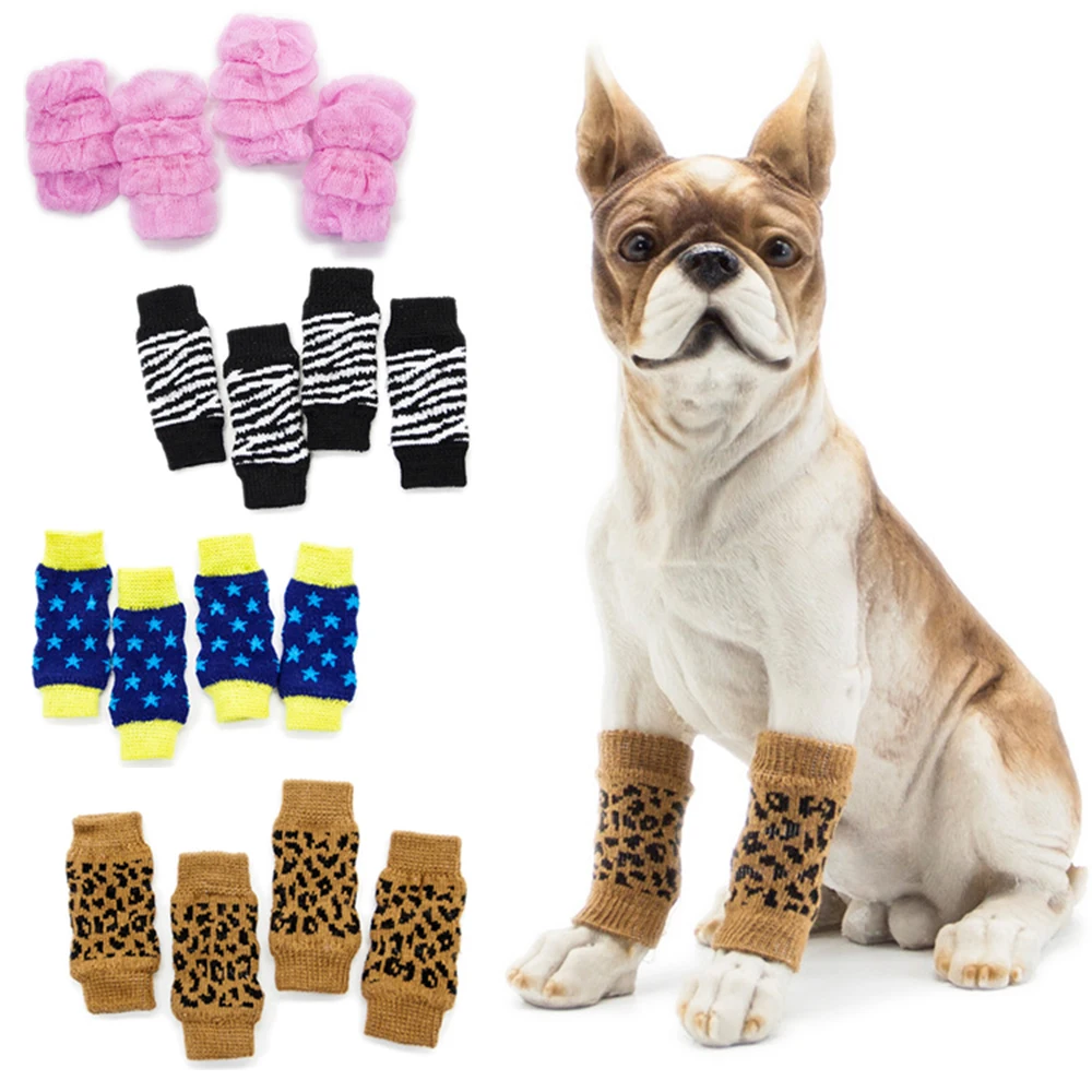 Pet Cat Dogs Knee Pad Winter Leg Protectors Puppy Cotton Warm Warmer Socks | Дом и сад