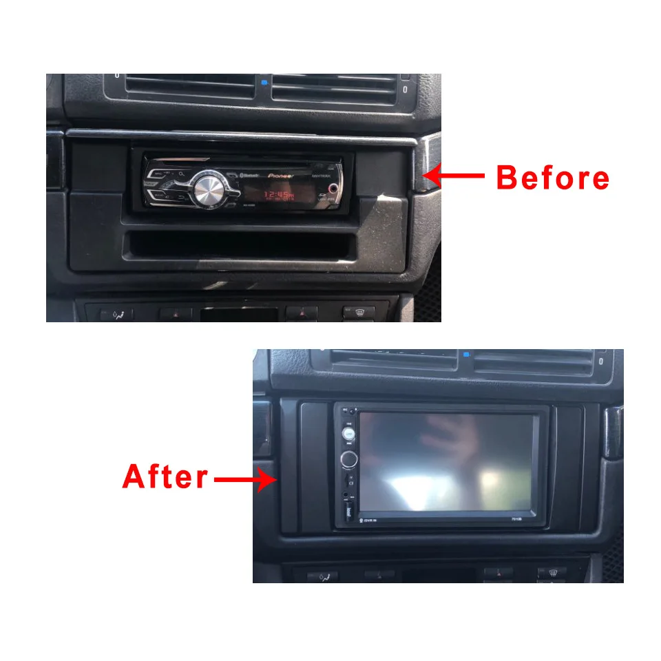 2 Din DVD Stereo Radio Fascia For BMW X5(E53) 5(E39) Adpter Frame Panel Plate Radio Dash Mount Installation Trim Kit Bezel