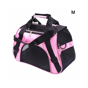 

Pet Travel Bag Foldable Breathable Mesh Small Dog Cat Backpack Carrier Outgoing Handbag Puppy Pet Bag with Locking Zippers