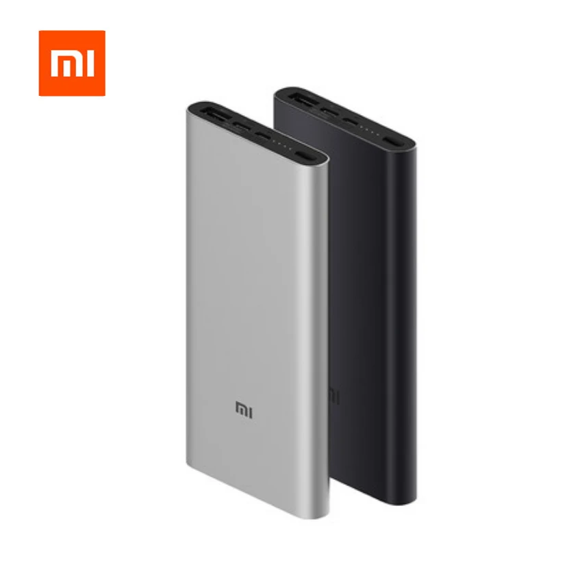 Xiaomi Mi 10000 mAh Power bank 3 двусторонняя Быстрая зарядка USB-C Двойной вход выход PLM12ZM 10000 mAh Powerbank для iPhone Samsung