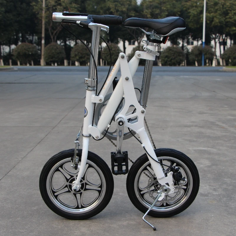 Foldable bicycle 14 16 Inches Easy folding portable Disc brake Single Variable speed Mini Small bike Lightweight Travel Fahrrad