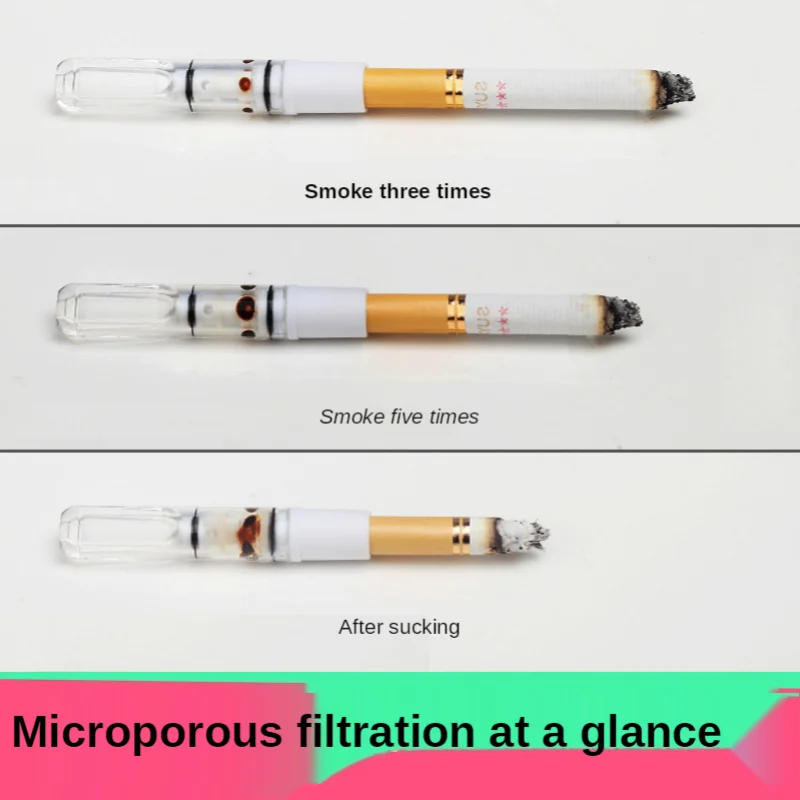 Reusable Cigarette Holder with Tar Reduction Filter - Individually Packaged Smoking Accessory