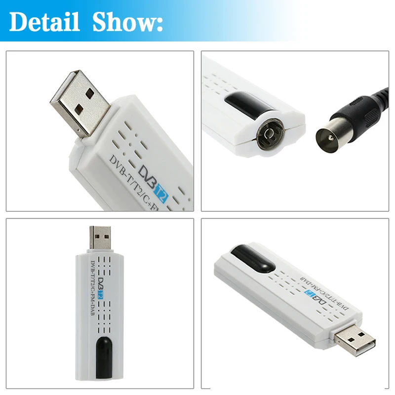 HD цифровой спутник USB 2 0 DVB T2 TV Stick тюнер с антенной дистанционный приемник для ПК