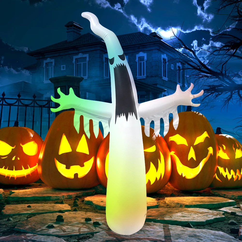

Halloween Carnivals Scary Inflatable Ghost Safe Tumbler Outdoor GardenScene Decor Props Built-In LED Lights Ghost Festival Toys