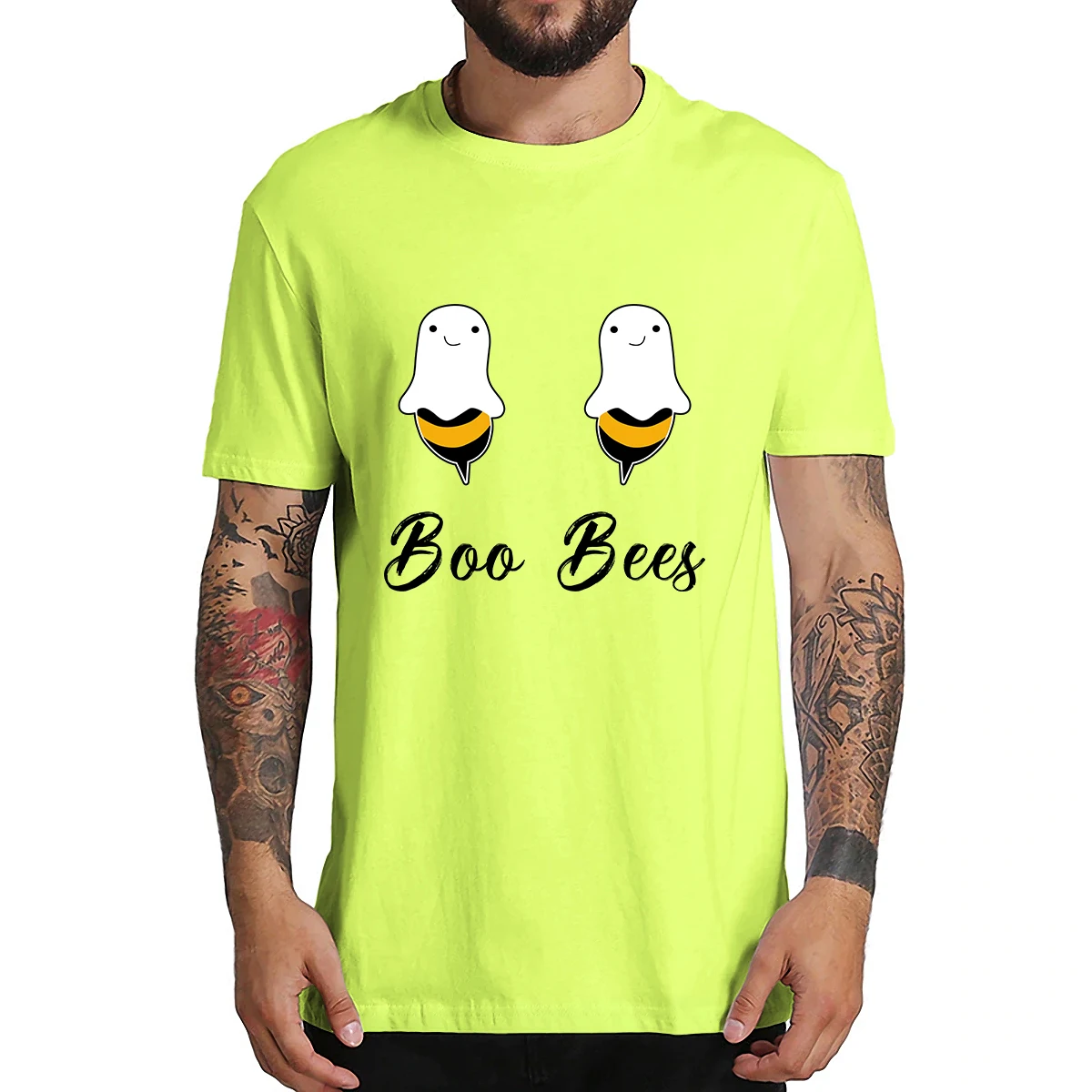 Boo Bees/костюм на Хеллоуин для пар забавные вечерние мужские футболки в винтажном стиле футболка из хлопка для родителей и детей высокого качества