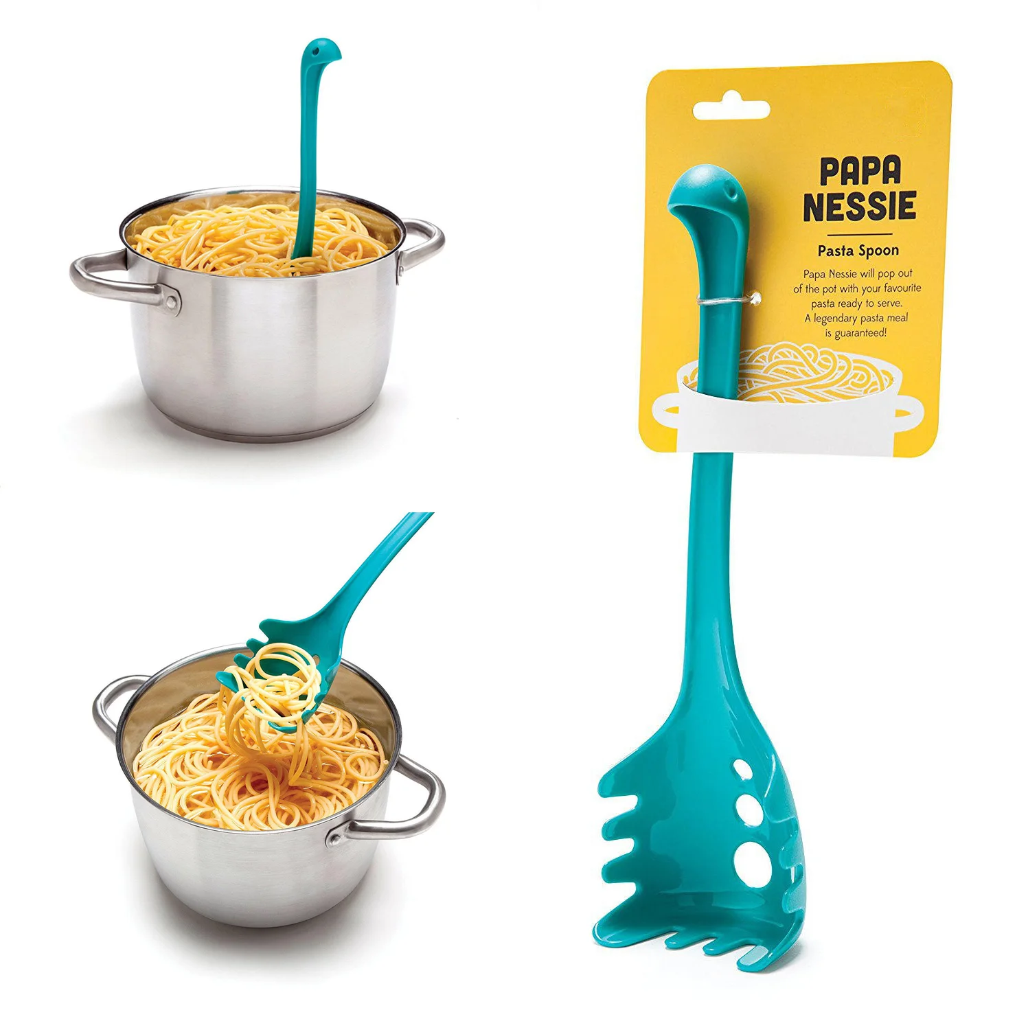 

Creative spaghetti spoon cartoon shape spoon Dinosaur leaky spoon kitchen cooking Monster spoon noodles pasta fork