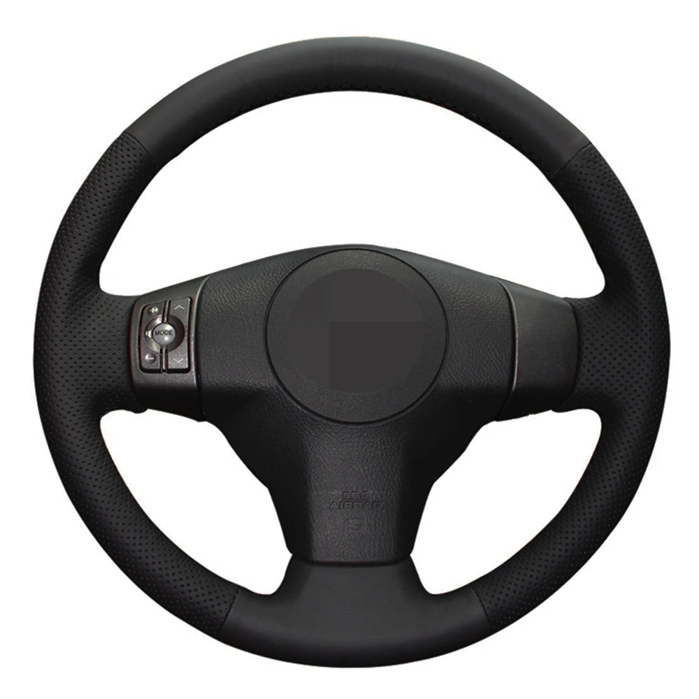 Car Steering Wheel Cover Handstitched Black Artificial Leather For