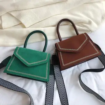 

Fashion PU Leather Crossbody Handbag Women Retro Top-handle Shoulder Bag