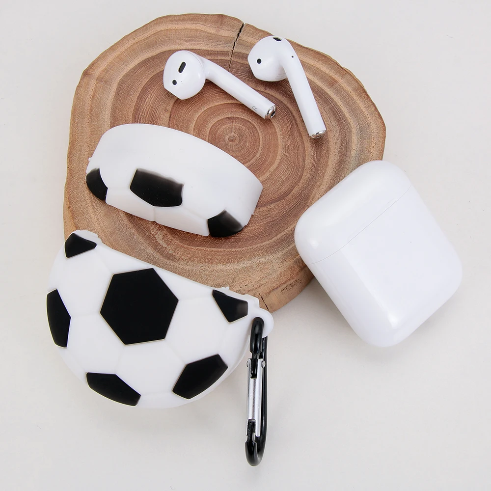 3D футбольные наушники чехол для Apple AirPods гарнитура защитная оболочка Airpods силиконовый чехол Bluetooth Наушники Аксессуары