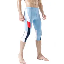 Мужские компрессионные штаны 3/4, мужские колготки для бега, леггинсы для спортзала, тренировочные шорты для фитнеса, спортивная одежда для бега, Длинные облегающие штаны для мужчин