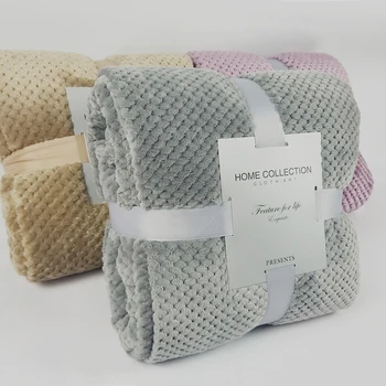 

Flannel Fleece Throw Blanket Soft Travel Blanket Solid Color Bedspread Plush Cover for Bed Sofa Warm Gift Winter Sofa Cover
