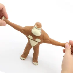Figurines de gorille en TPR orang outan, jouets d'action extensibles, modèle de gorille, singe à pression sensorielle, Fidget 