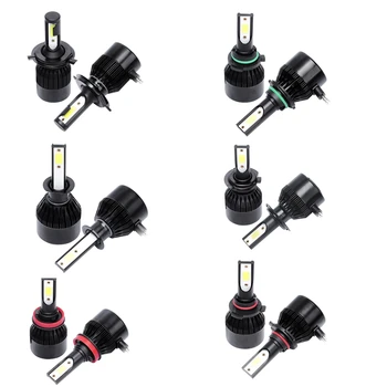 

C6 Car Headlight Bulb Led Lamp Led Headlight Bulbs,2Pcs 6500K Cool White Led Headlight Fog Light Replacement Cob Bulbs 36W 8000L