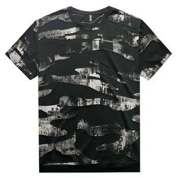 

Fat Man Short Sleeve T Shirt Male Big Size Ice Silk Plus Fat Plus Tide Fat Loose Large Size Fat Half Sleeve Body Shirt 200 Jin