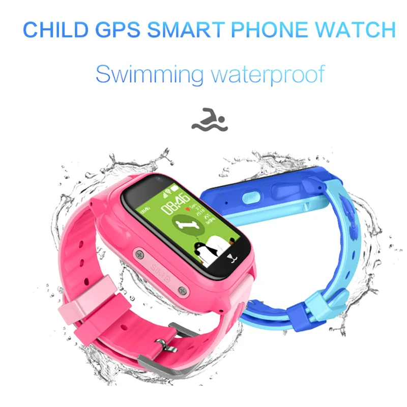 Kids Smart Watch GPS Positioning IP67 Waterproof SOS Long Standby Telephone Watch with Camera DQ-Drop